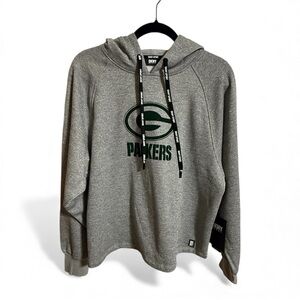 DKNY Sport Green Bay Packers Heather Gray Cropped Hoodie – Size M NWT Sparkly